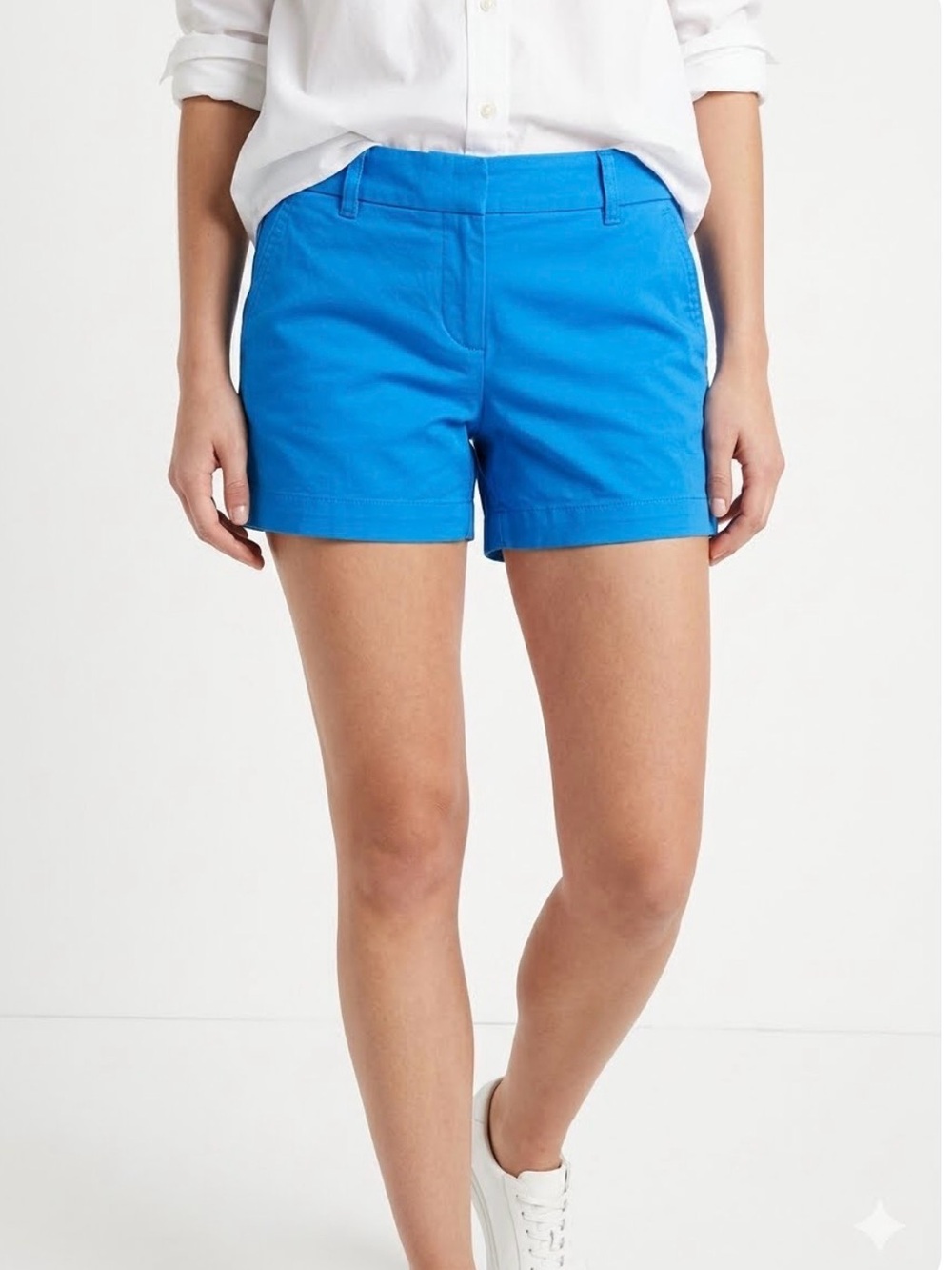Crew Pale Blue 3.5" Classic Chino Shorts Size 4 Coastal Preppy Sporty Prep